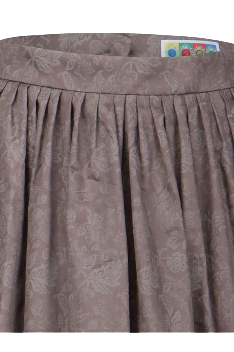 Trachenrock mit floralem Muster lang