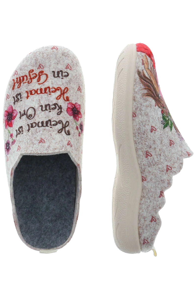 Damen Filzpantoffeln Hauschuhe Dirndl