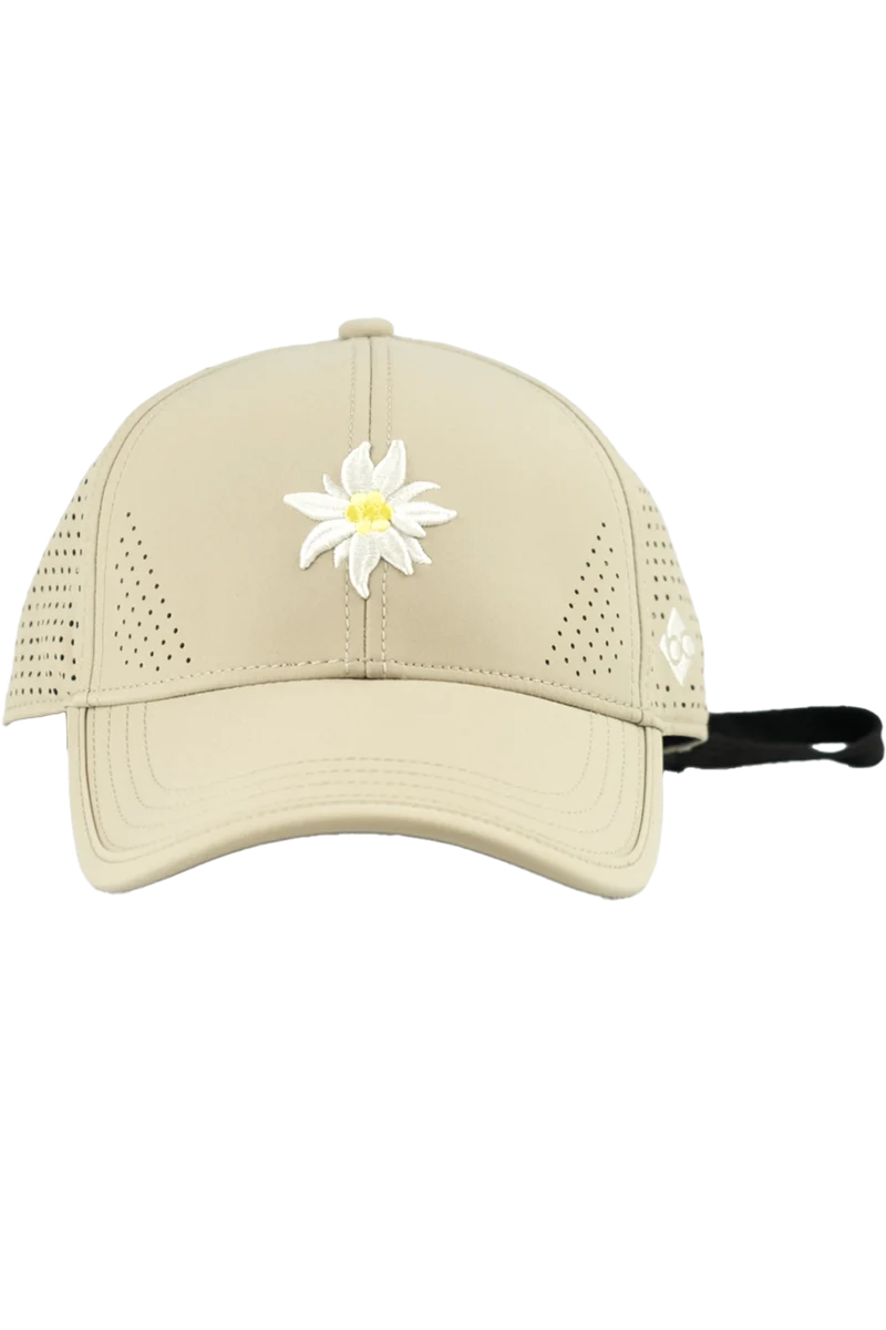 Unisex Curved-Cap mit Edelweiß-Design für Outdoor und Sport
