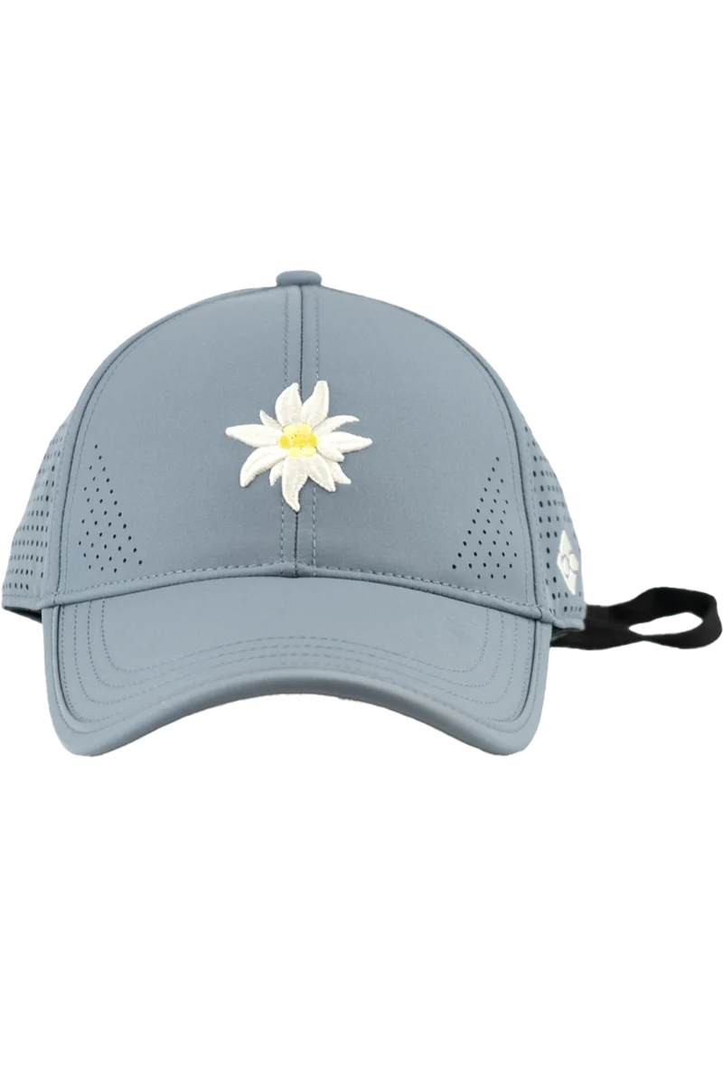 Unisex Curved-Cap mit Edelweiß-Design für Outdoor und Sport