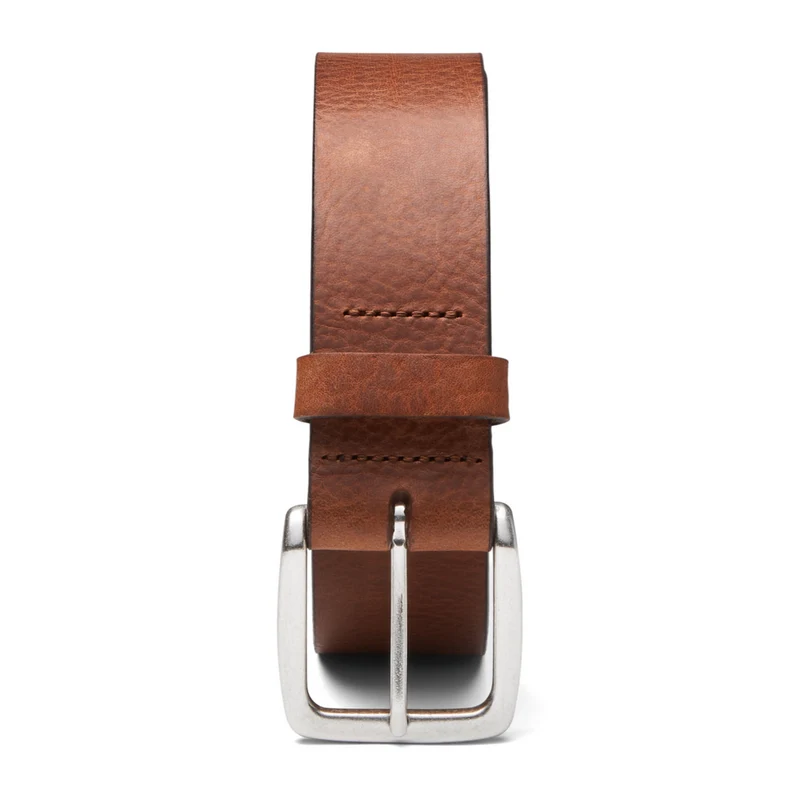 Klassischer Herren Jeansgürtel „Toni“ in Cognac – 4 cm, Rindleder aus der Toskana