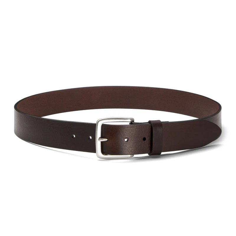 Klassischer Herren Jeansgürtel „Toni“ in Braun – 4 cm, Rindleder aus der Toskana