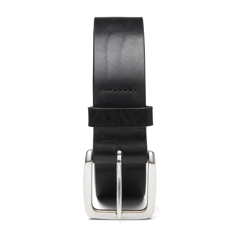 Klassischer Herren Jeansgürtel „Toni“ in Schwarz – 4 cm, Rindleder aus der Toskana