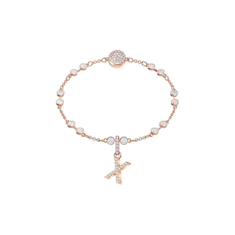 Swarovski Charm Unisex Buchstabe X Roségold‑Pavé 5440510