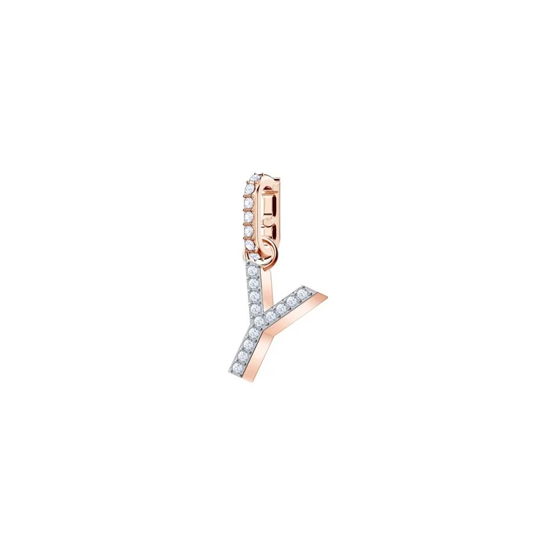 Swarovski Charm Unisex Initialen‑Anhänger „Y“ Roségold 5437612
