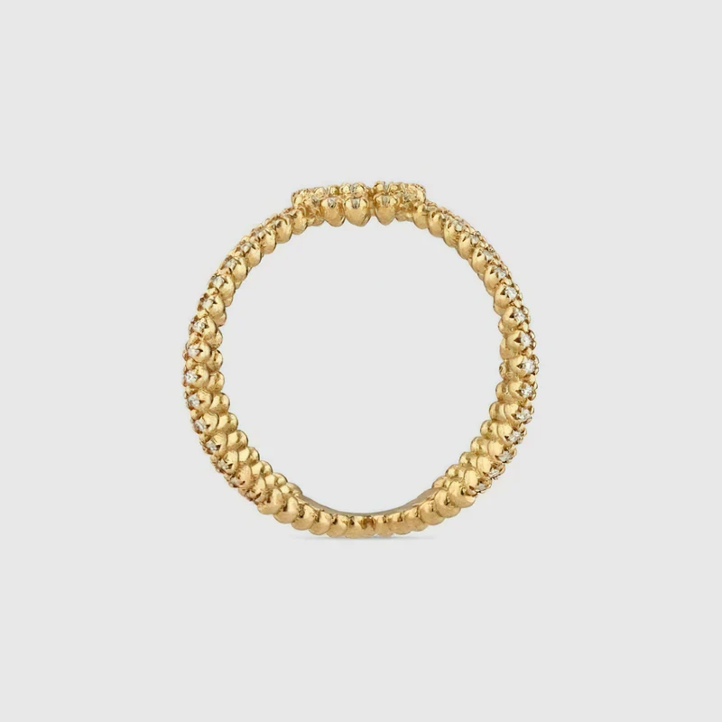 GUCCI Ring Damen GG Running X Diamant Gelbgold YBC581897001
