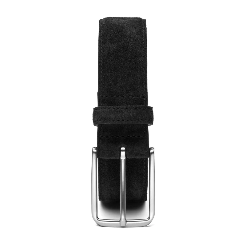 Herren Wildledergürtel „Giovanni“ in Schwarz – 3,5 cm, hochwertiges Veloursleder