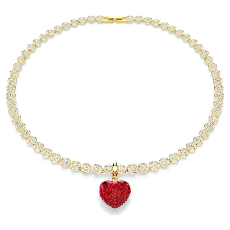 Swarovski Charm Damen Idyllia Herz Rot Gold 5742994