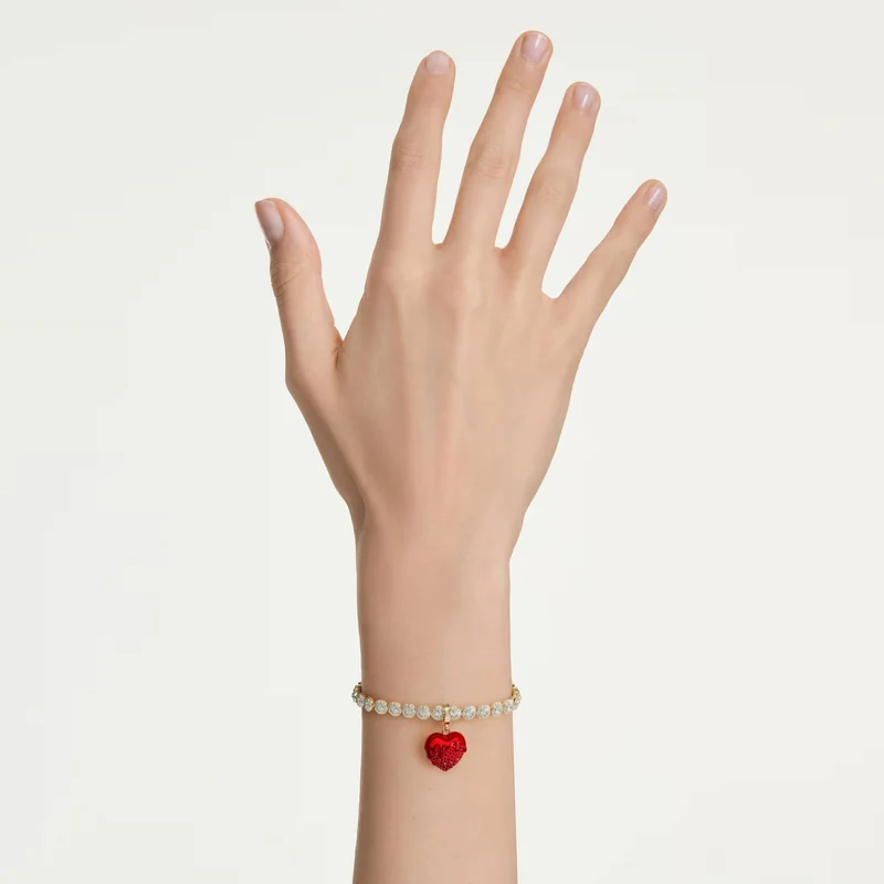 Swarovski Charm Damen Idyllia Herz Rot Gold 5742994