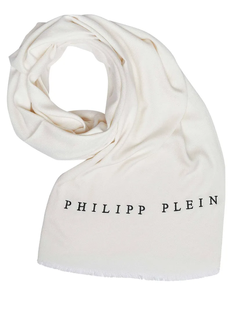 Philipp Plein Schal Halstuch Stola mit gesticktem Logo