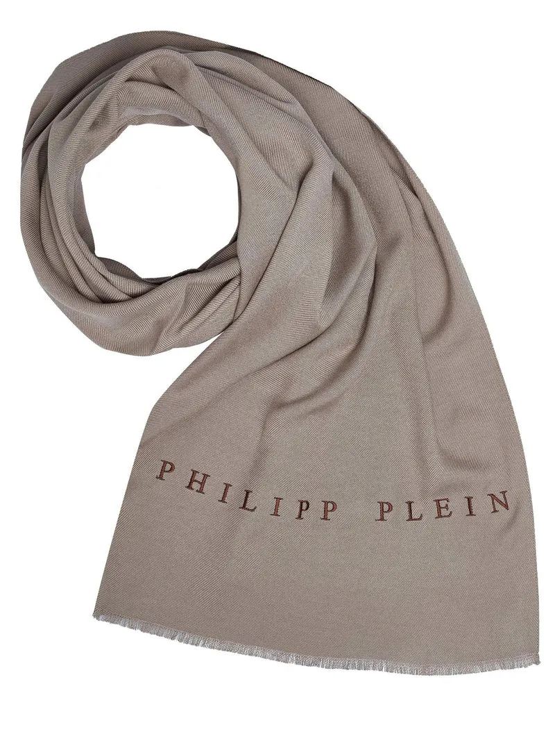 Philipp Plein Schal Halstuch Stola mit gesticktem Logo