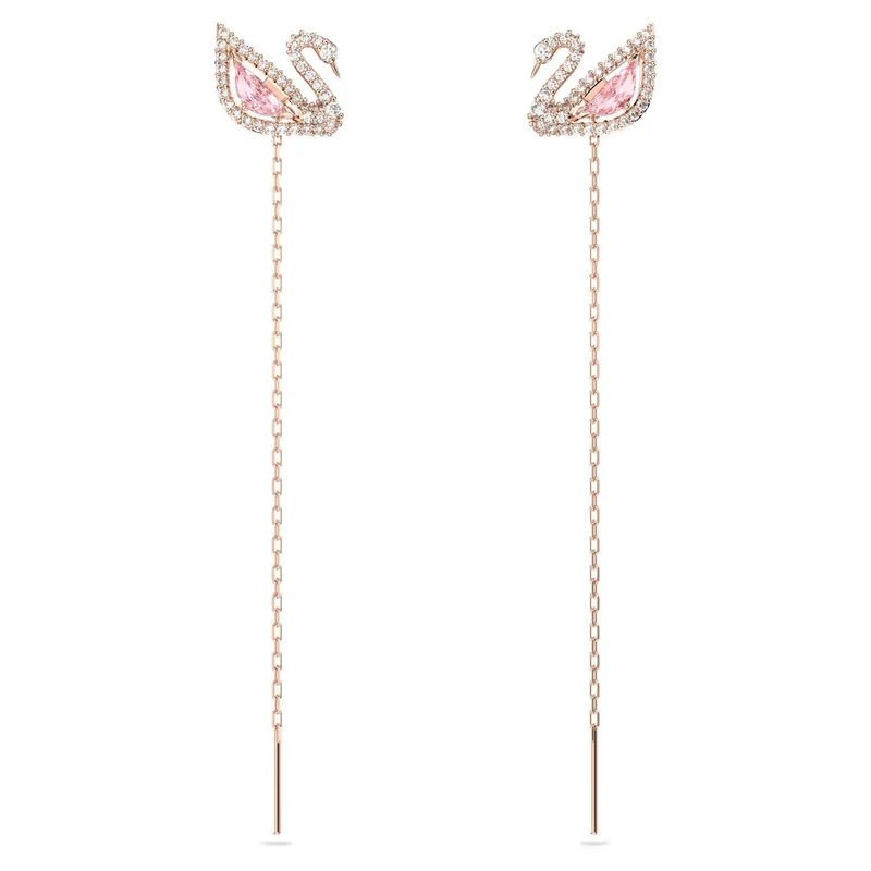 Swarovski Ohrstecker Dazzling Swan Pink Roségold 5469990