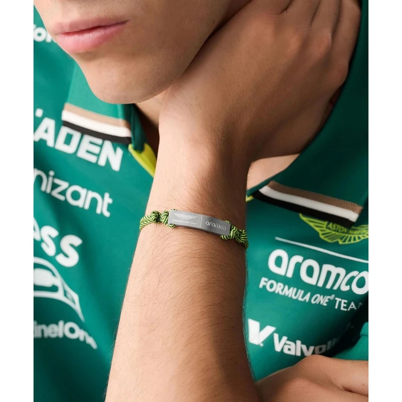 Aston Martin Herren‑Armband AM FORMULA 1 Grün/Silber MJFHF5BU2