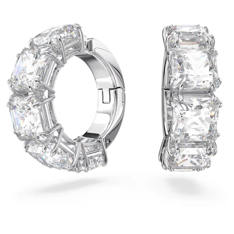 Swarovski Ohrringe Damen Matrix Ohrclips Square Cut weiß rhodiniert 5654557