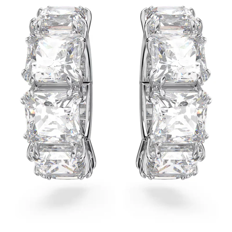 Swarovski Ohrringe Damen Matrix Ohrclips Square Cut weiß rhodiniert 5654557
