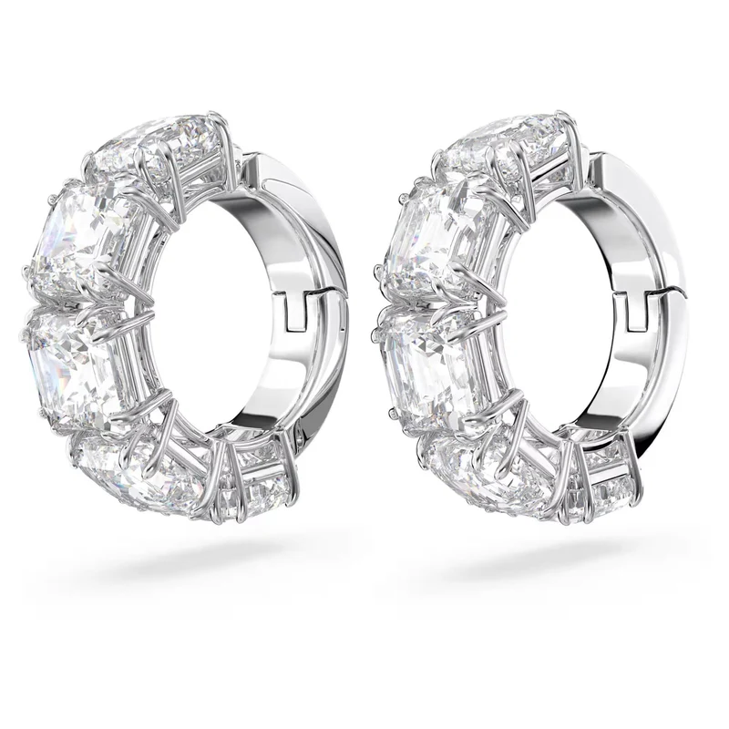 Swarovski Ohrringe Damen Matrix Ohrclips Square Cut weiß rhodiniert 5654557