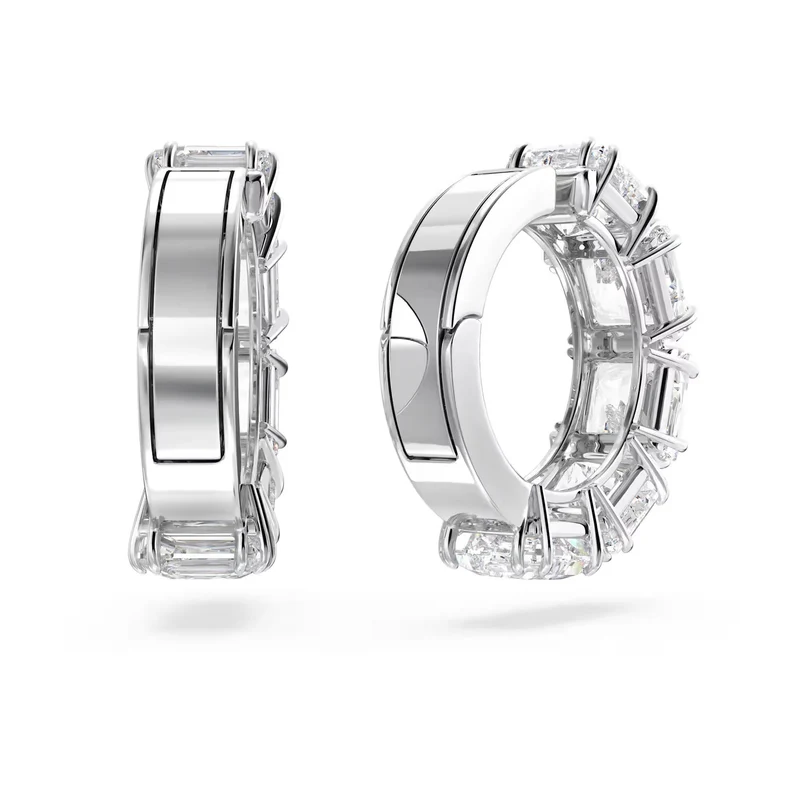 Swarovski Ohrringe Damen Matrix Ohrclips Square Cut weiß rhodiniert 5654557