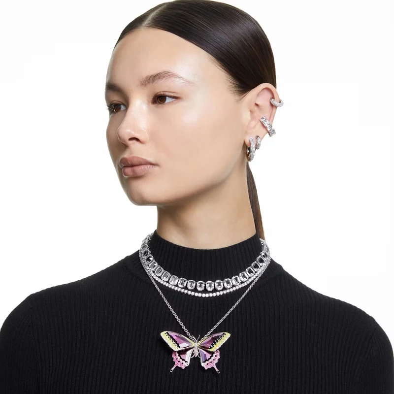 Swarovski Ohrringe Damen Matrix Ohrclips Square Cut weiß rhodiniert 5654557