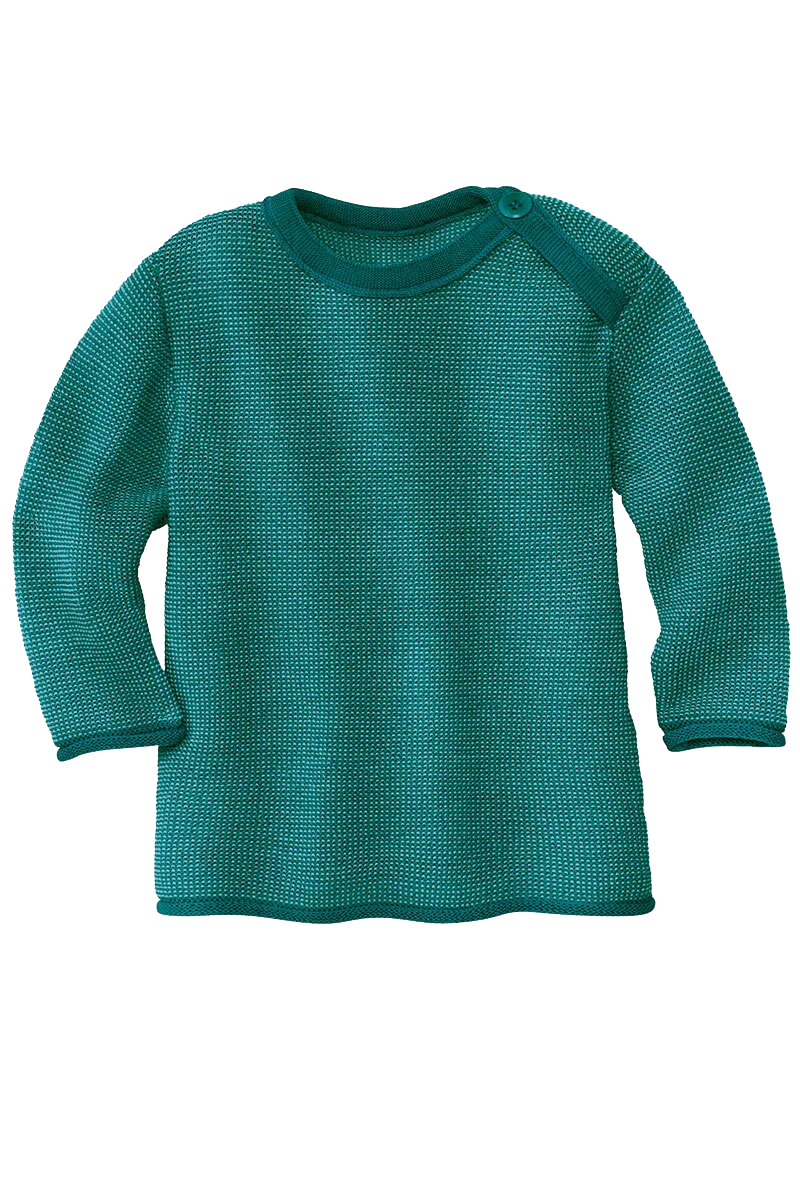 BABY Melange-Pullover Bio-Schurwolle GOTS