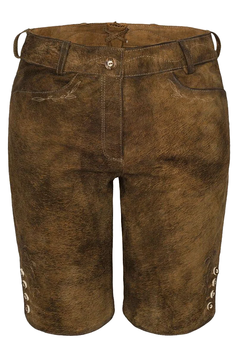Damen Lederhose kurz
