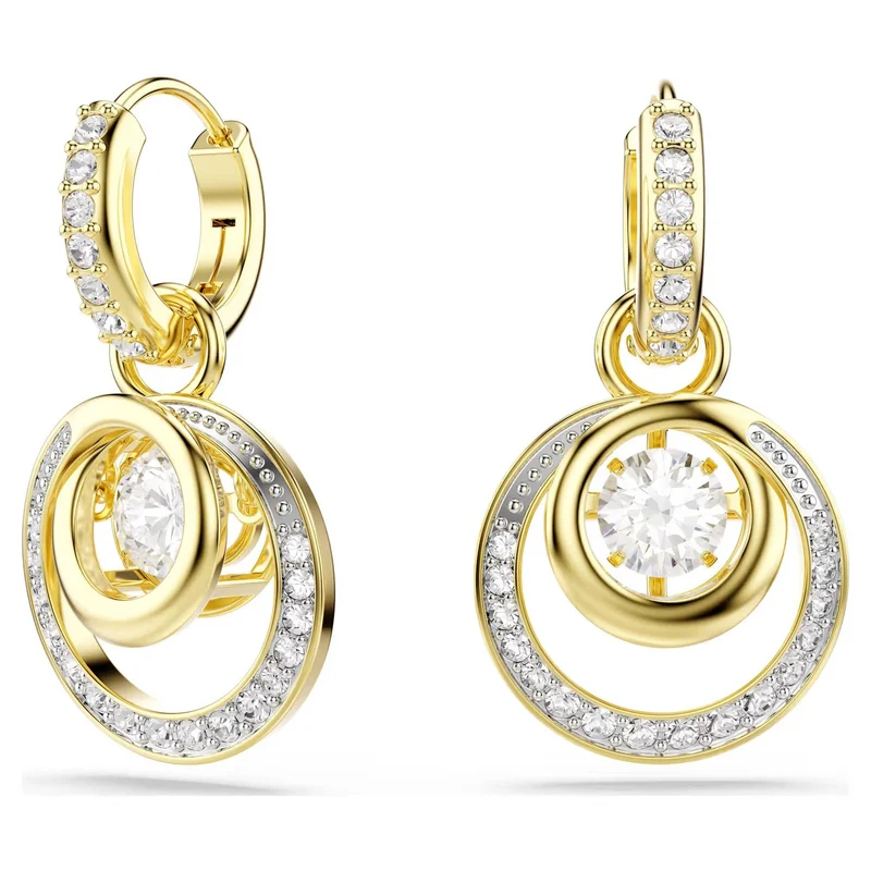 Swarovski Ohrringe Damen Hyperbola Weiß Gold 5738249