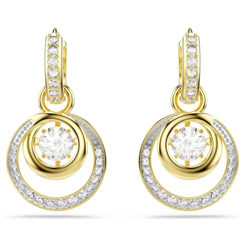 Swarovski Ohrringe Damen Hyperbola Weiß Gold 5738249