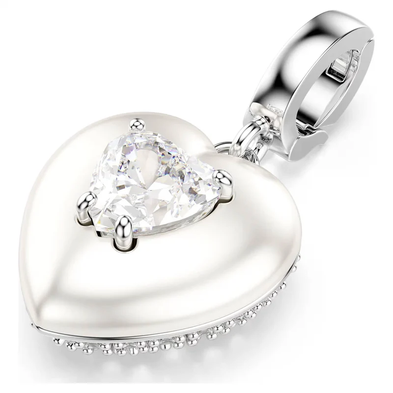 Swarovski Charm Damen Idyllia Herz Weiß Rhodiniert 5742960