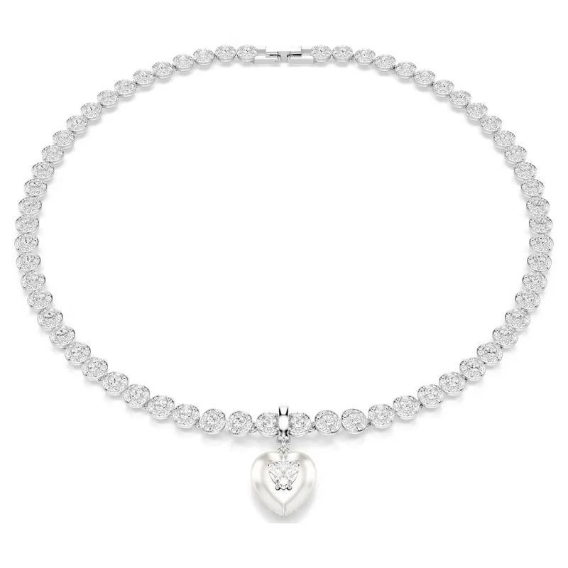 Swarovski Charm Damen Idyllia Herz Weiß Rhodiniert 5742960