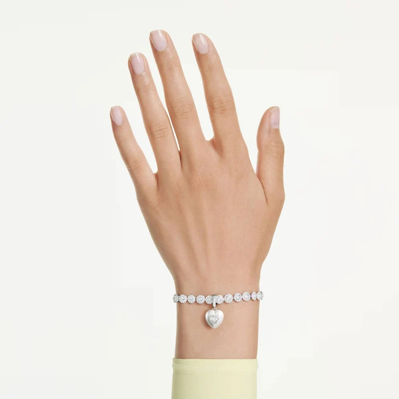 Swarovski Charm Damen Idyllia Herz Weiß Rhodiniert 5742960