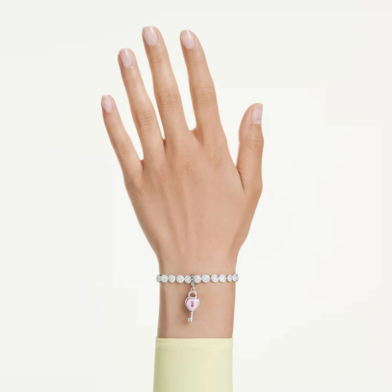 Swarovski Charm Damen Idyllia Herz mit Schlüssel Weiß 5742957