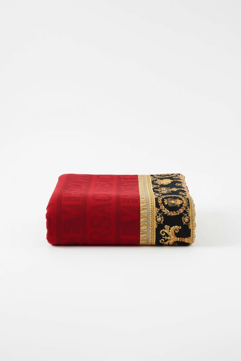 Versace Decke Wohndecke I Love Baroque schwarz Rot