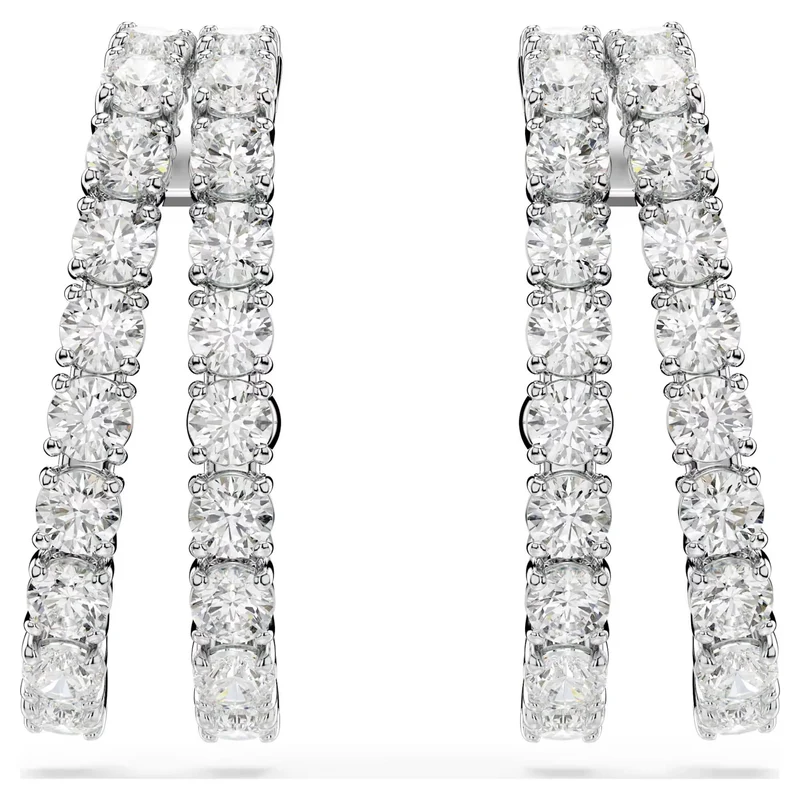 Swarovski Ohrringe Damen Matrix Ohrspangen Weiß rhodiniert 5705835