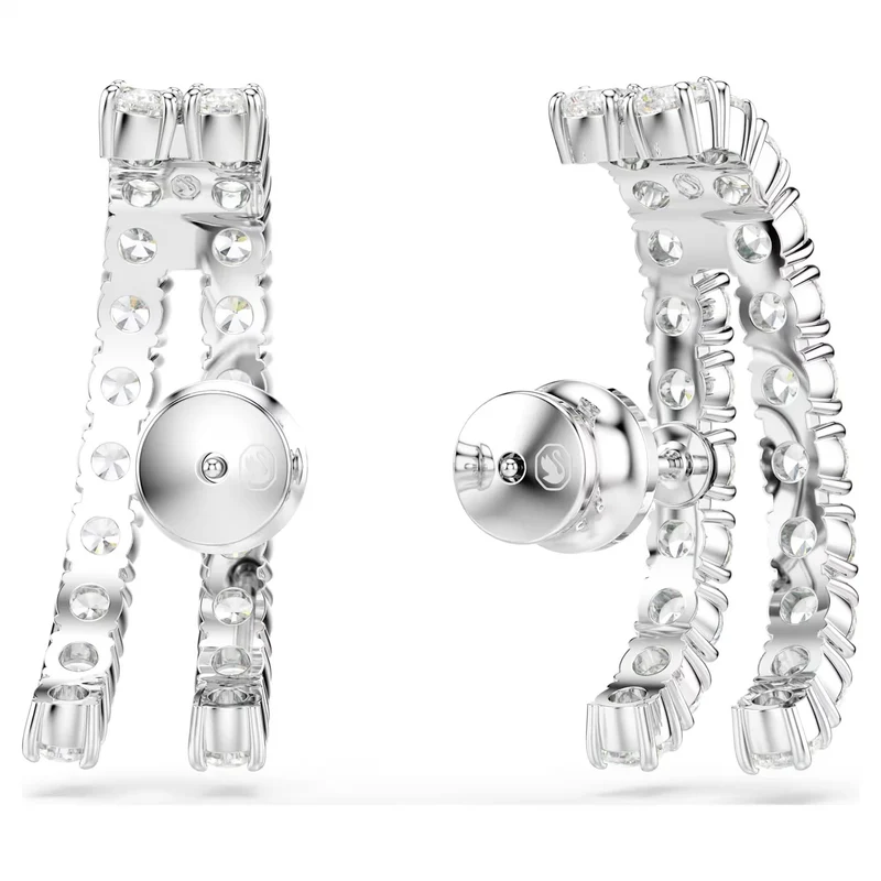 Swarovski Ohrringe Damen Matrix Ohrspangen Weiß rhodiniert 5705835