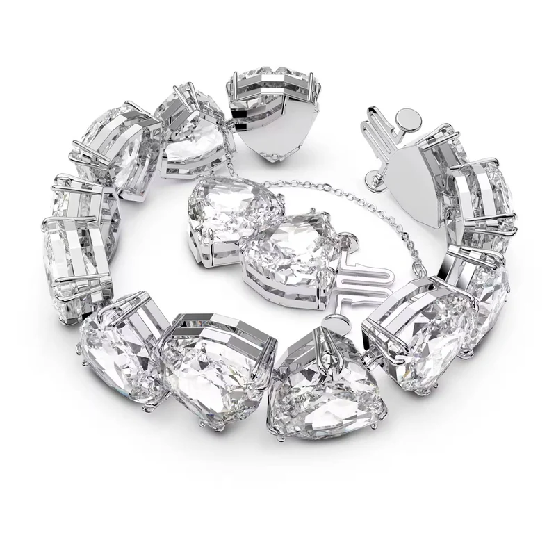 Swarovski Damen Millenia Armband Übergroße Kristalle, Trilliant-Schliff, Weiß, Rhodiniert 5599194