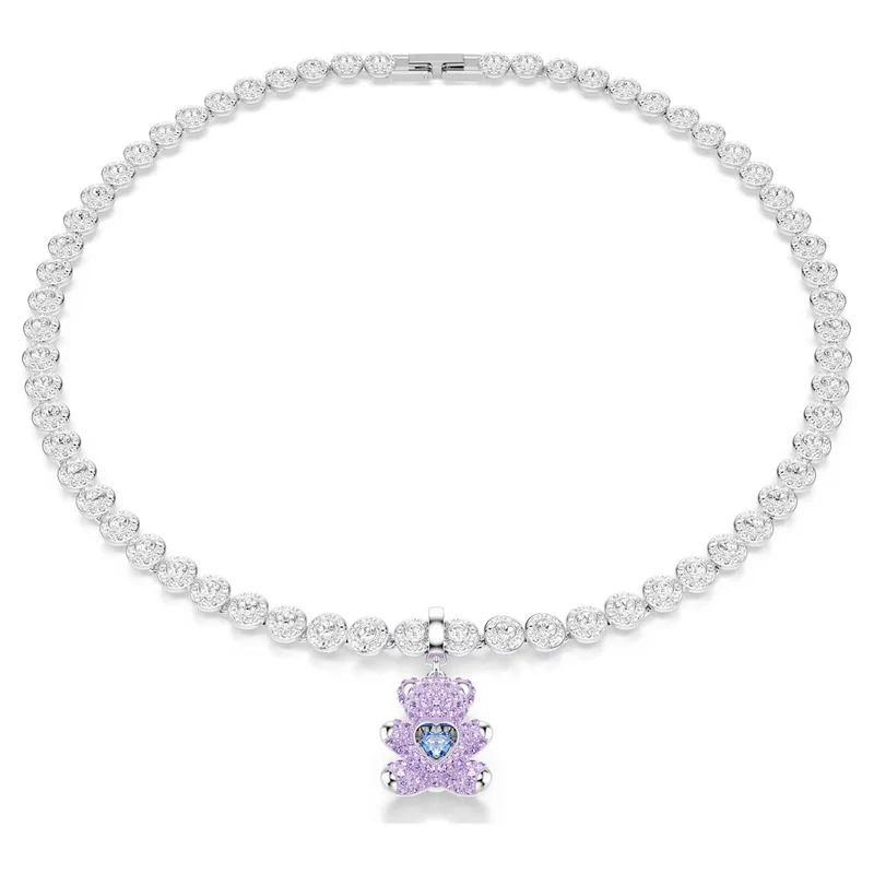 Swarovski Damen Idyllia Teddy-Charm Violett 5745610