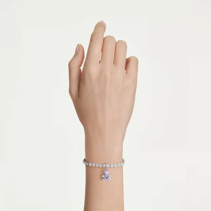 Swarovski Damen Idyllia Teddy-Charm Violett 5745610