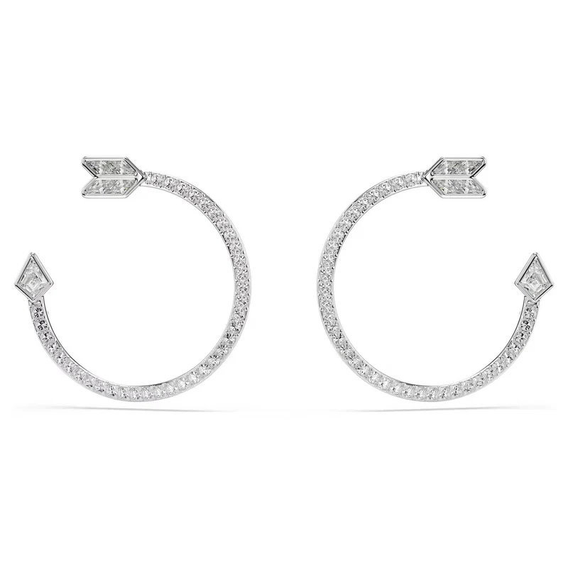 Swarovski Kreolen Damen Idyllia Pfeil Weiß Rhodiniert 5741522