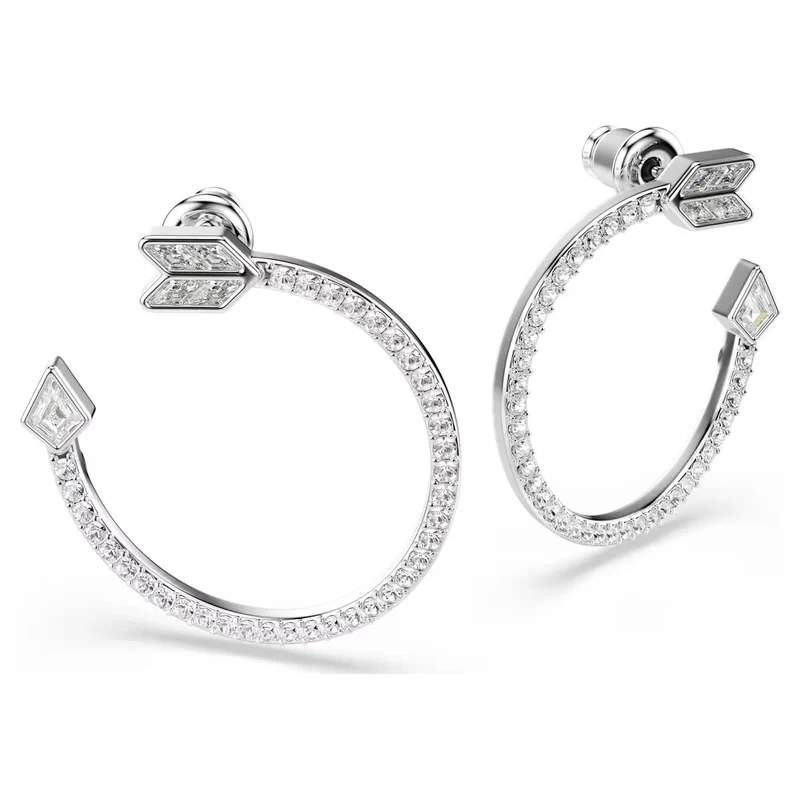 Swarovski Kreolen Damen Idyllia Pfeil Weiß Rhodiniert 5741522