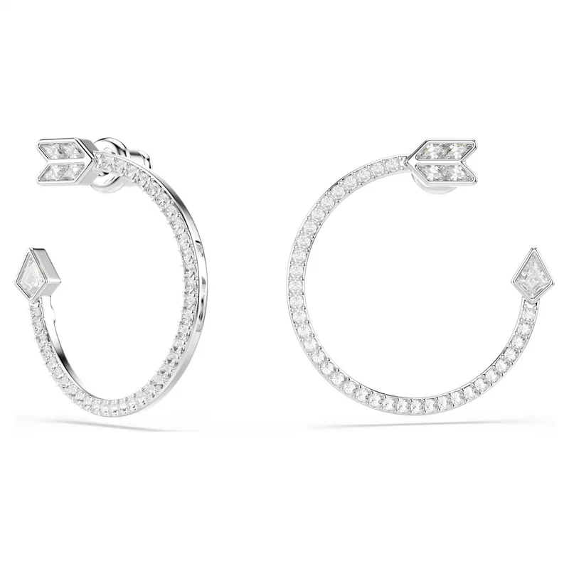 Swarovski Kreolen Damen Idyllia Pfeil Weiß Rhodiniert 5741522