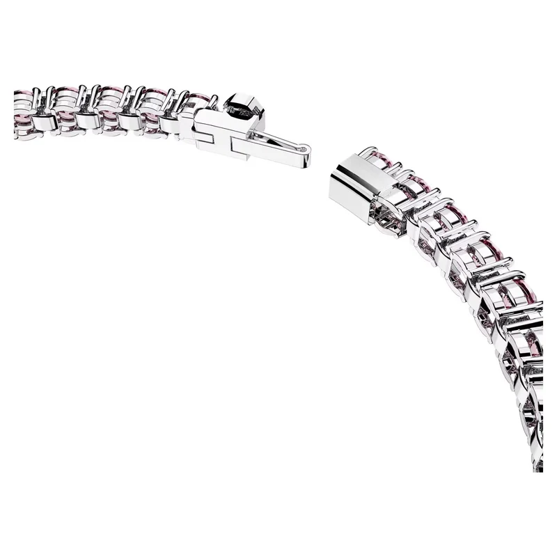 Swarovski Armband Unisex Matrix Tennis Rundschliff Rosa Rhodiniert Größe S 5648930