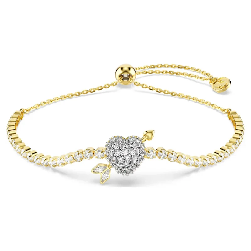 Swarovski Armband Damen Idyllia Herz mit Pfeil Weiß Goldfarben 5744061