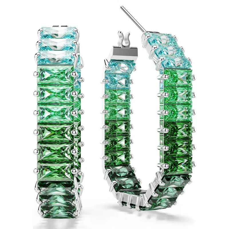 Swarovski Damen Kreolen Matrix Baguette Grün 5705787