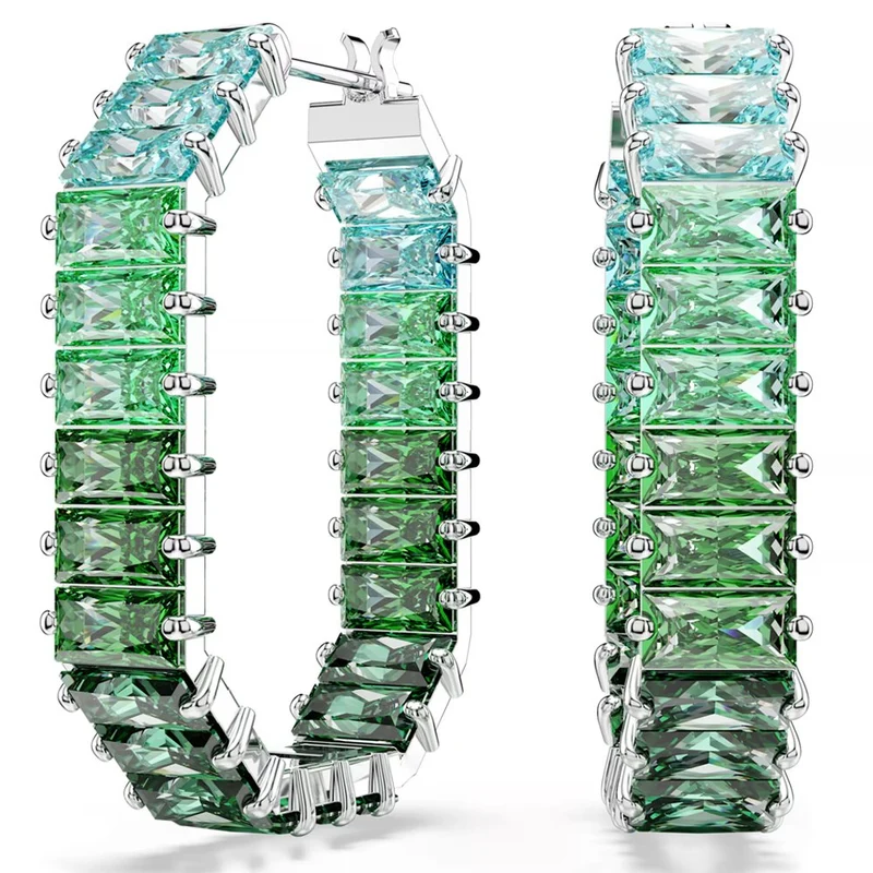 Swarovski Damen Kreolen Matrix Baguette Grün 5705787