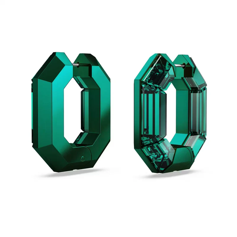 SWAROVSKI Damen Minikreolen Grün LUCENT 5680786