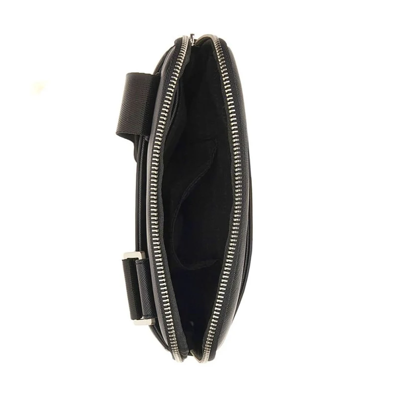 GUESS Umhängetasche Herren Saffiano Crossbody Bag Schwarz HMECSAP3123BYS