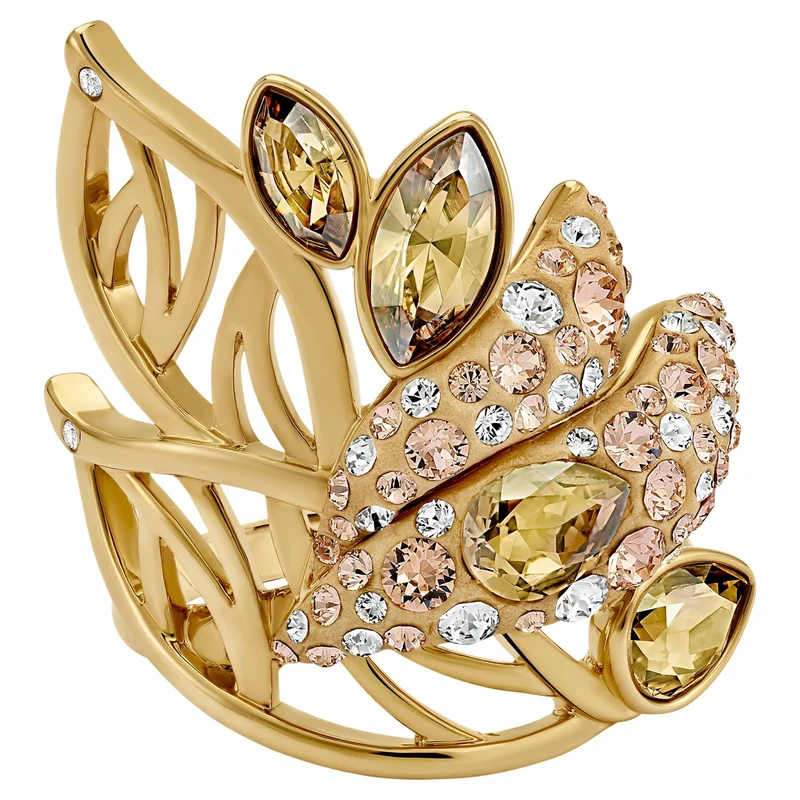 Swarovski Ring Damen Graceful Bloom Cocktail Ring Braun Goldfarben 5515402