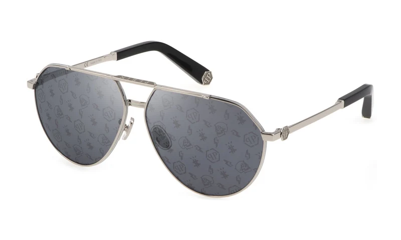 Philipp Plein Herren Sonnenbrille Mirror Lenses 64-12-145 SPP007M