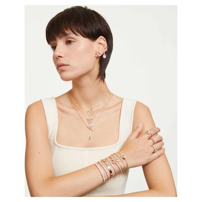 Swarovski Armreif Damen Dextera Weiß Roségoldfarben 5098834