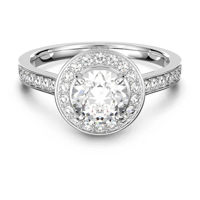Swarovski Ring Damen Weiß Silberfarben Kristallring Ringgroesse: 55 5368545
