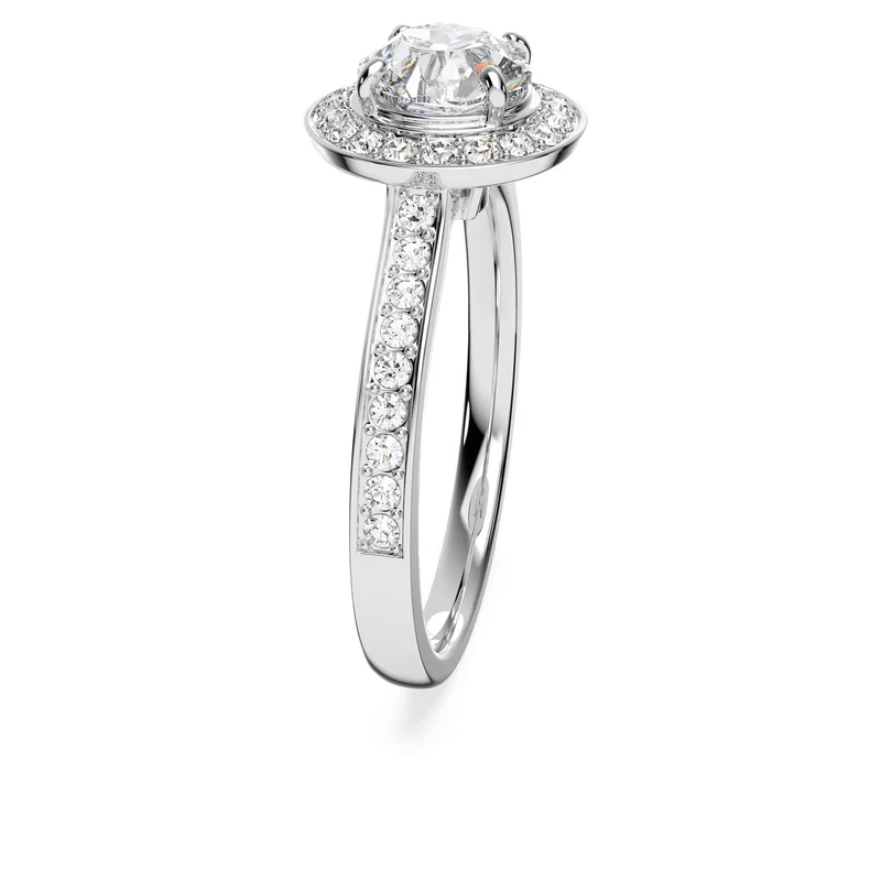 Swarovski Ring Damen Weiß Silberfarben Kristallring Ringgroesse: 55 5368545